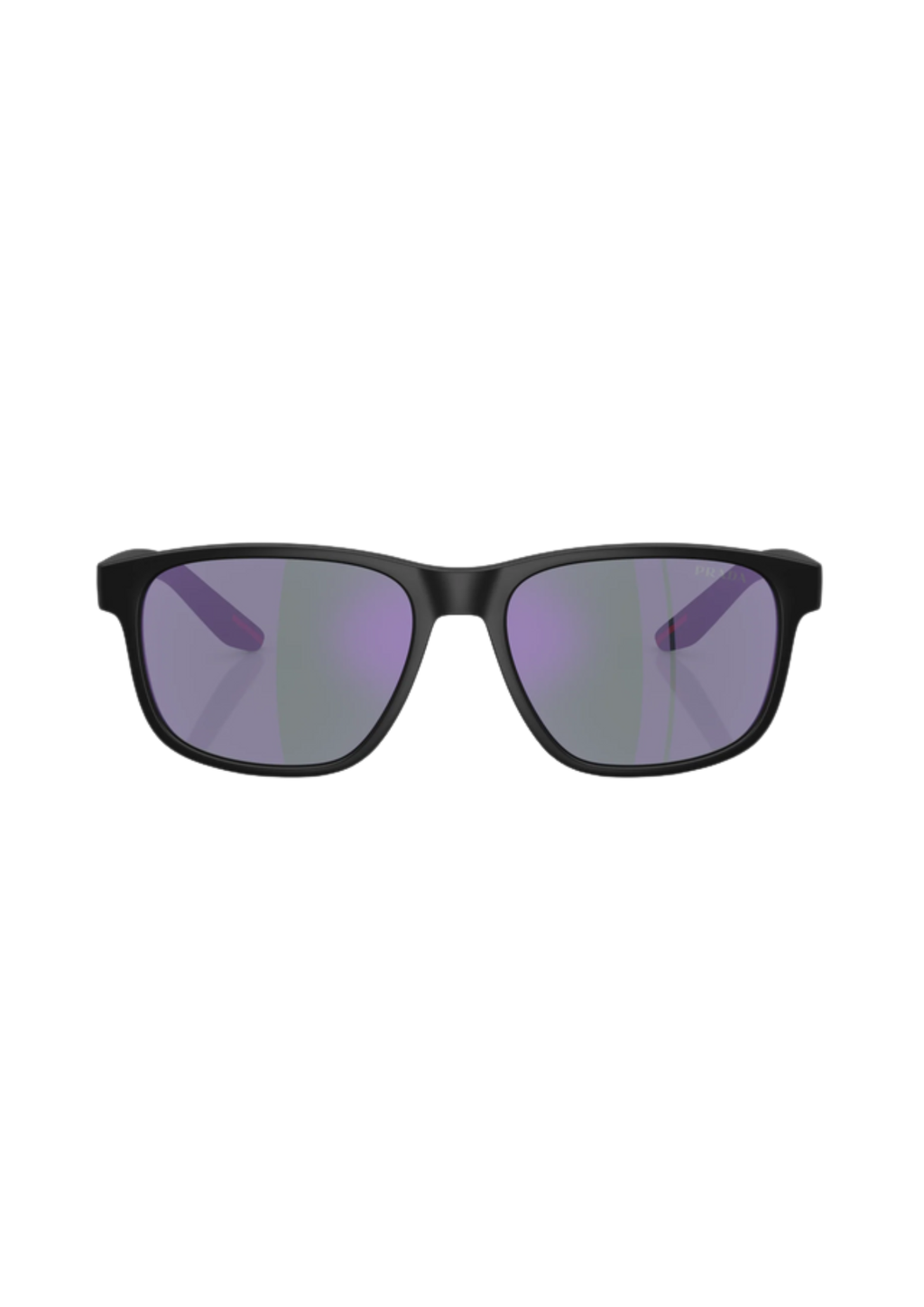 Prada Linea Rossa PS 06YS Men's Square Sunglasses – Matte Black / Dark Blue Violet Mirror