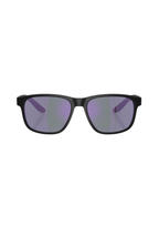 Prada Linea Rossa PS 06YS Men's Square Sunglasses – Matte Black / Dark Blue Violet Mirror