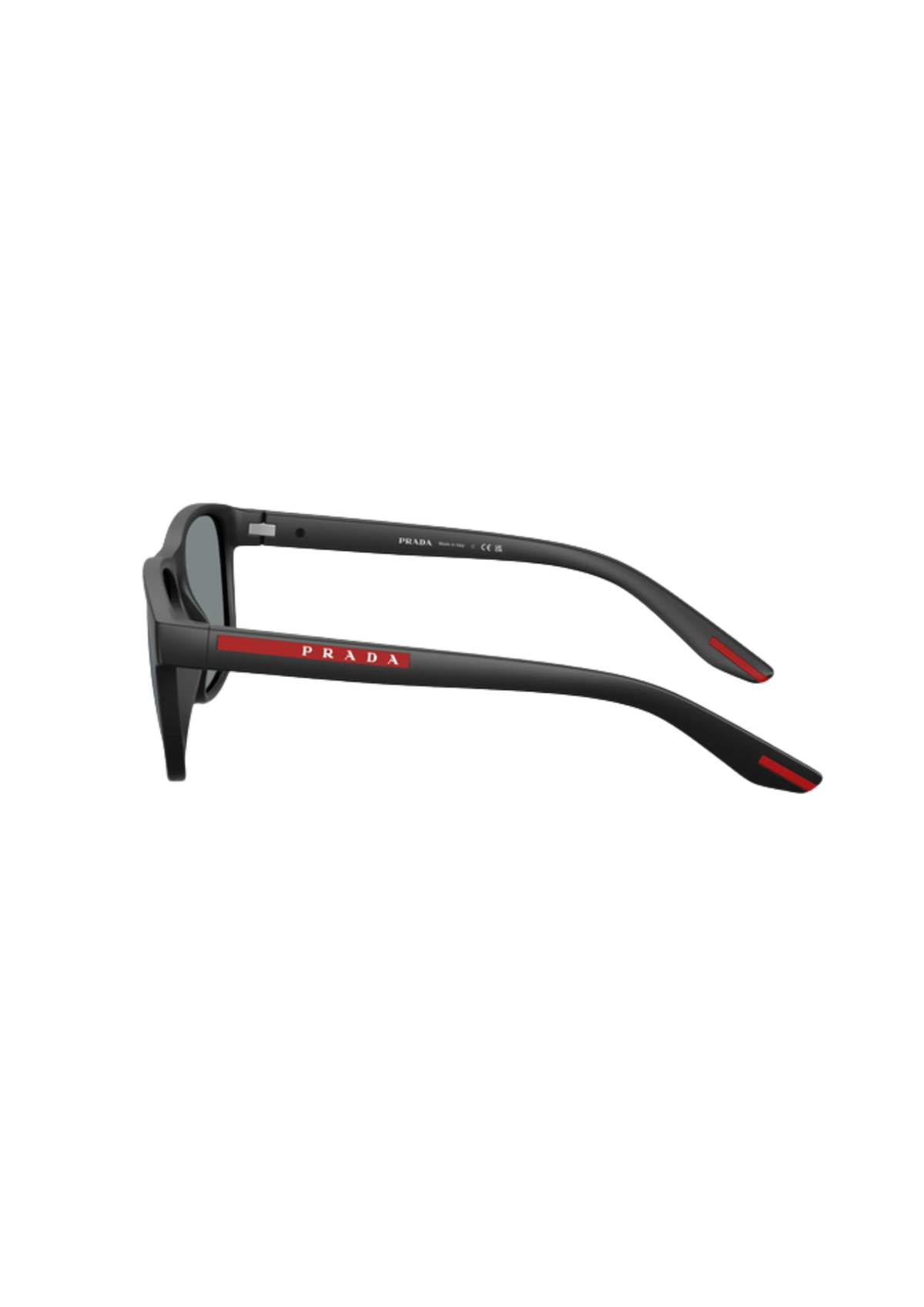 Prada Linea Rossa PS 06YS Men's Square Sunglasses – Matte Black / Dark Blue Violet Mirror