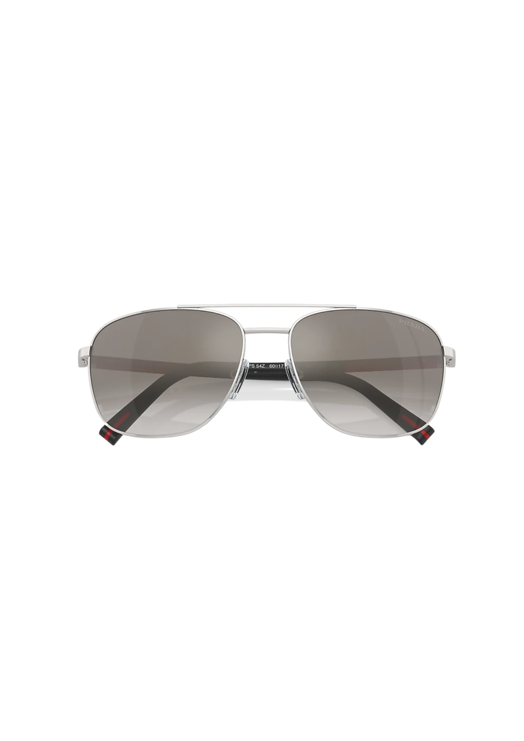 Prada Linea Rossa PS 54ZS Men's Sunglasses – Silver Frame / Gradient Grey Mirror Lenses