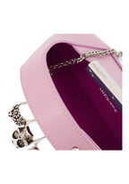 Alexander McQueen Jewelled Mini Hobo Leather Handbag – Lavender – Women