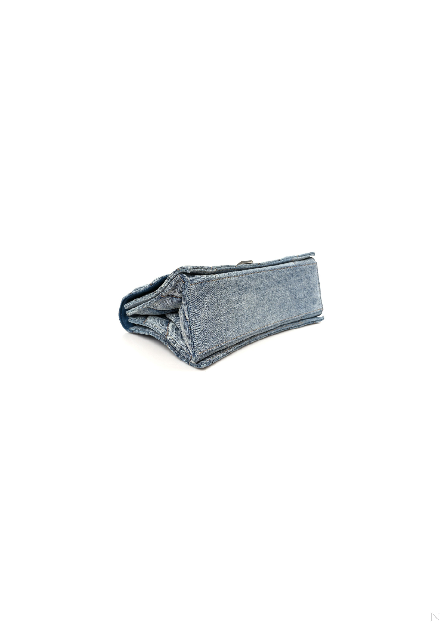 Balenciaga Crush Medium Shoulder Bag Denim Blue Women