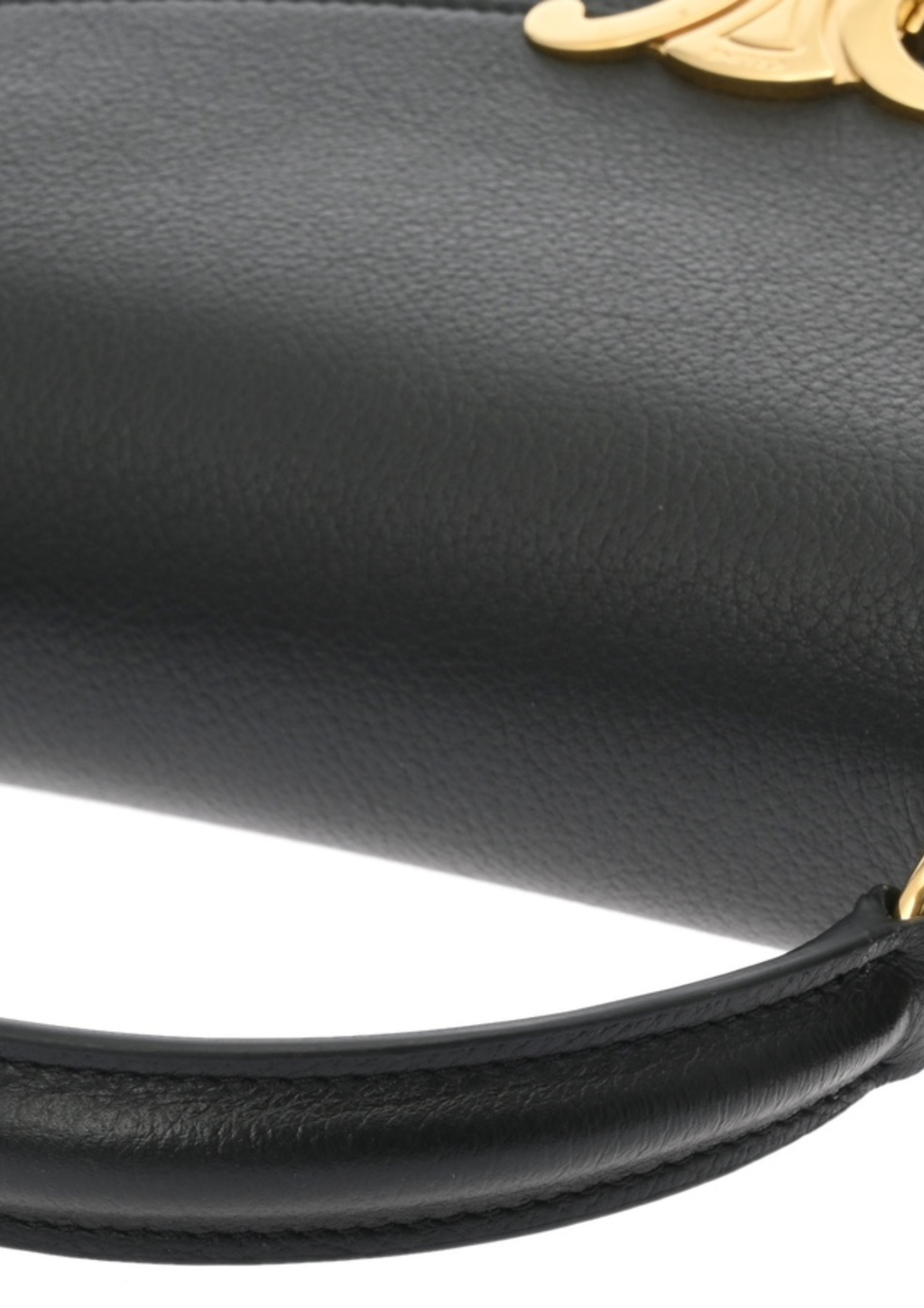 Celine Medium Nino Supple Grained Calfskin Top-Handle Bag – Black – Women