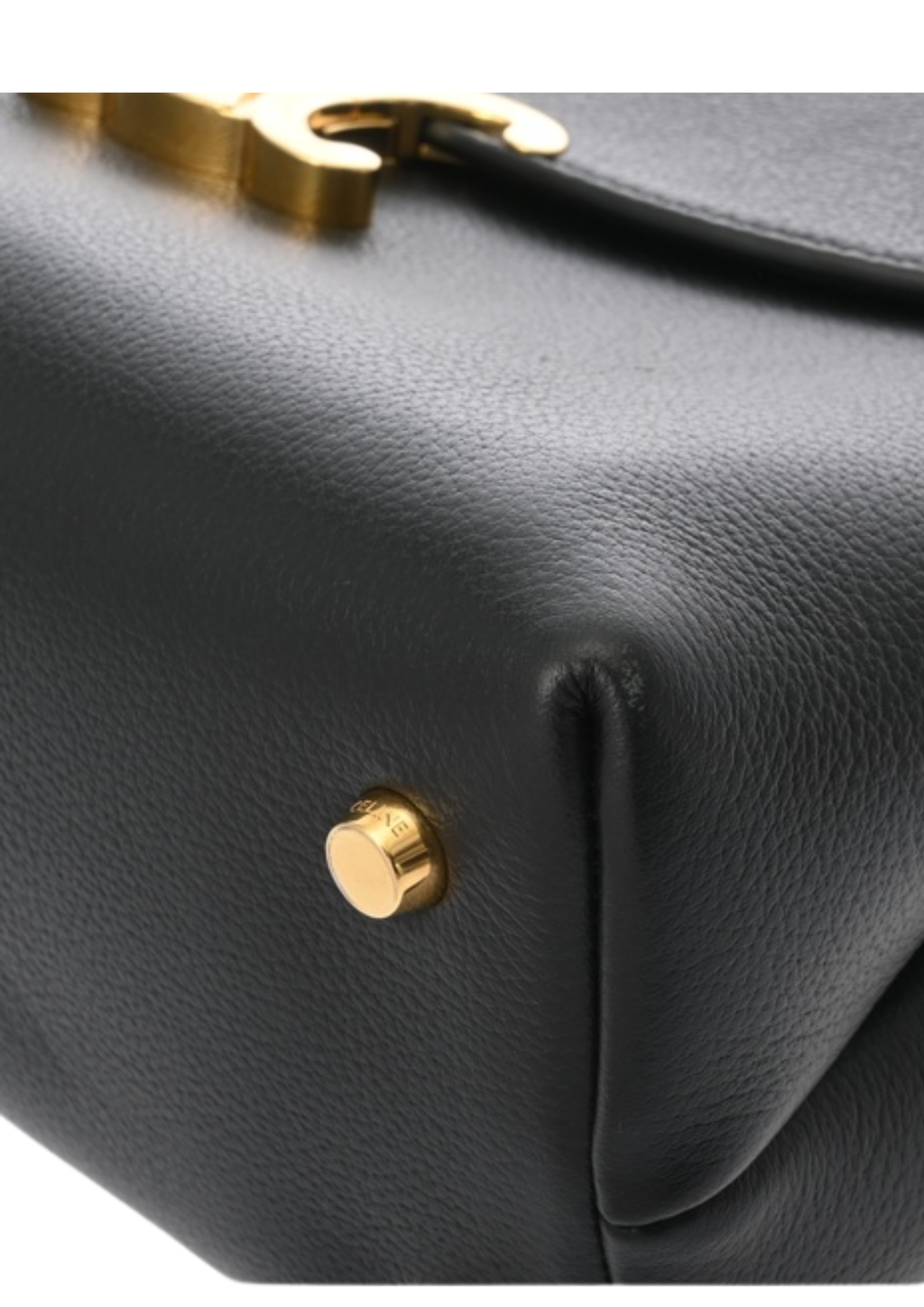Celine Medium Nino Supple Grained Calfskin Top-Handle Bag – Black – Women