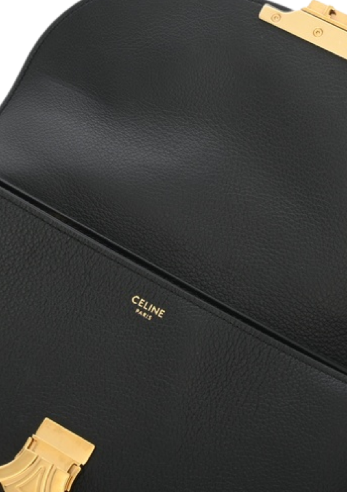Celine Medium Nino Supple Grained Calfskin Top-Handle Bag – Black – Women