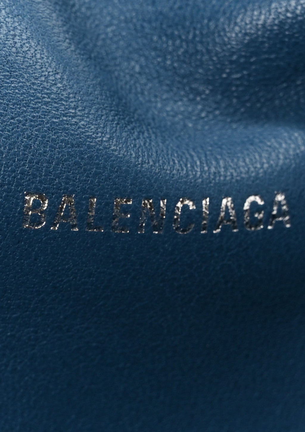 Balenciaga Crush Medium Shoulder Bag Denim Blue Women