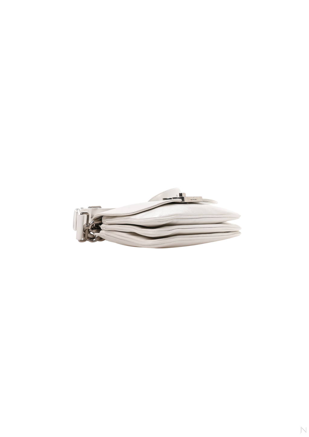 Balenciaga BB Soft Flap Shoulder Bag White Women