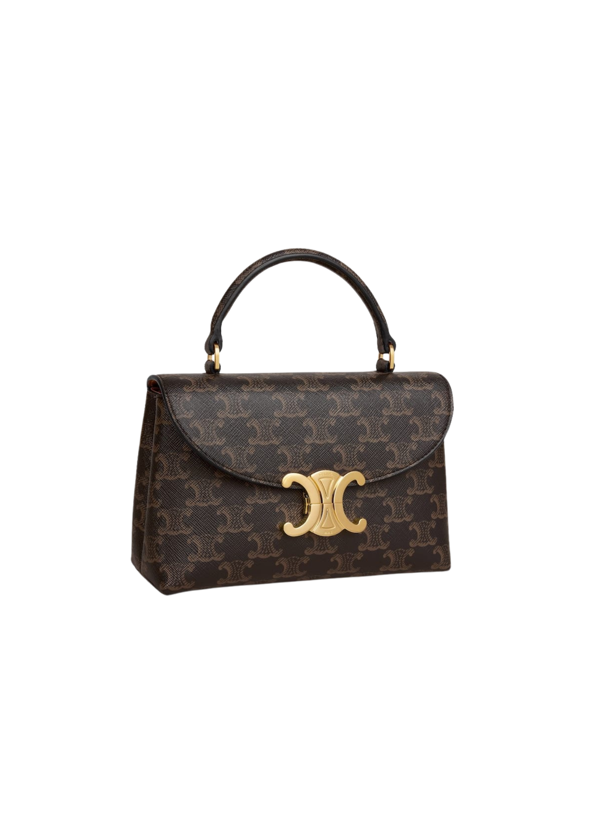 Celine Teen Nino Triomphe Canvas Top-Handle Bag – Brown/Black – Women