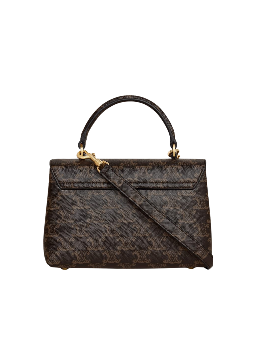 Celine Teen Nino Triomphe Canvas Top-Handle Bag – Brown/Black – Women