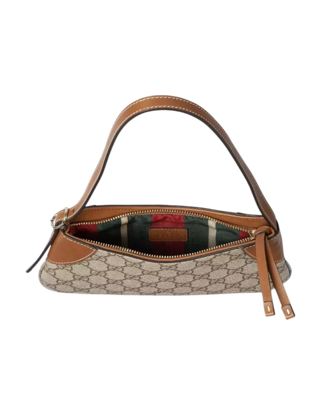Gucci GG Emblem Super Mini Monogram Canvas Shoulder Bag – Beige & Brown – Women