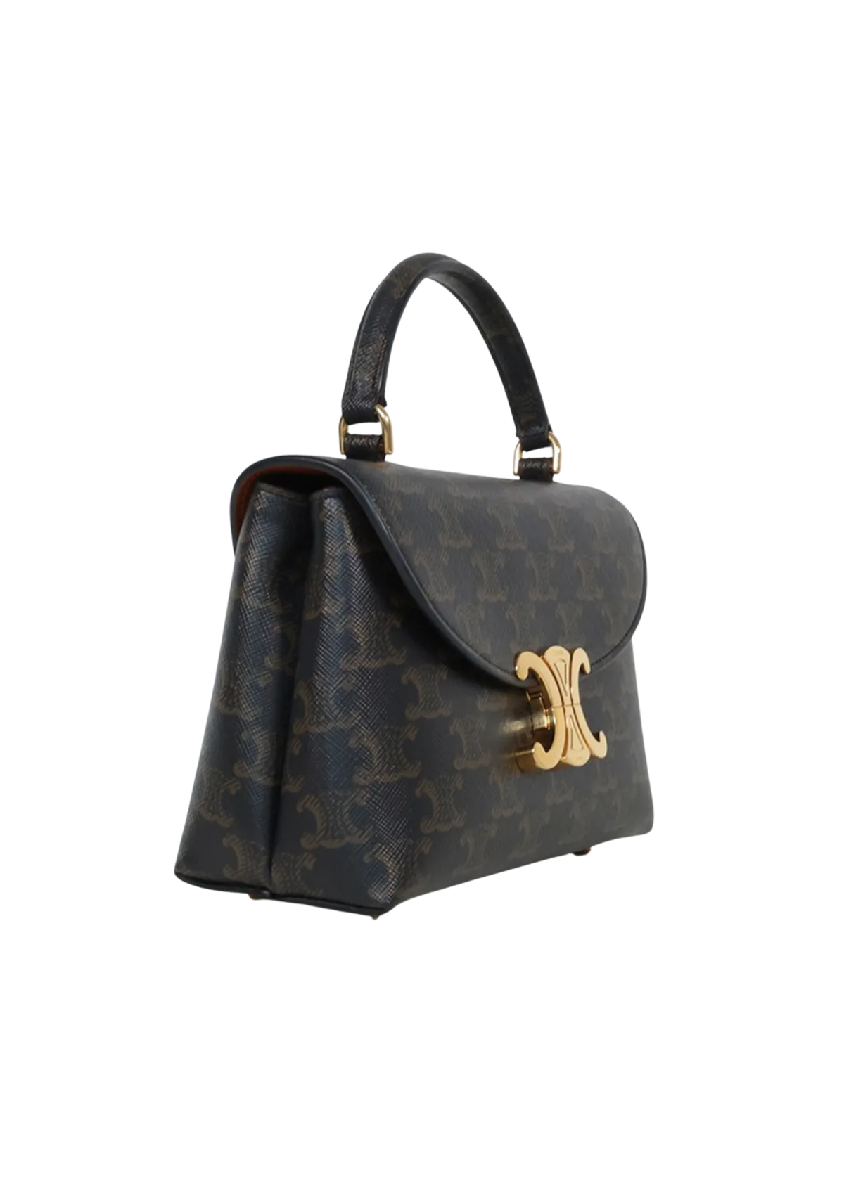 Celine Teen Nino Triomphe Canvas Top-Handle Bag – Brown/Black – Women