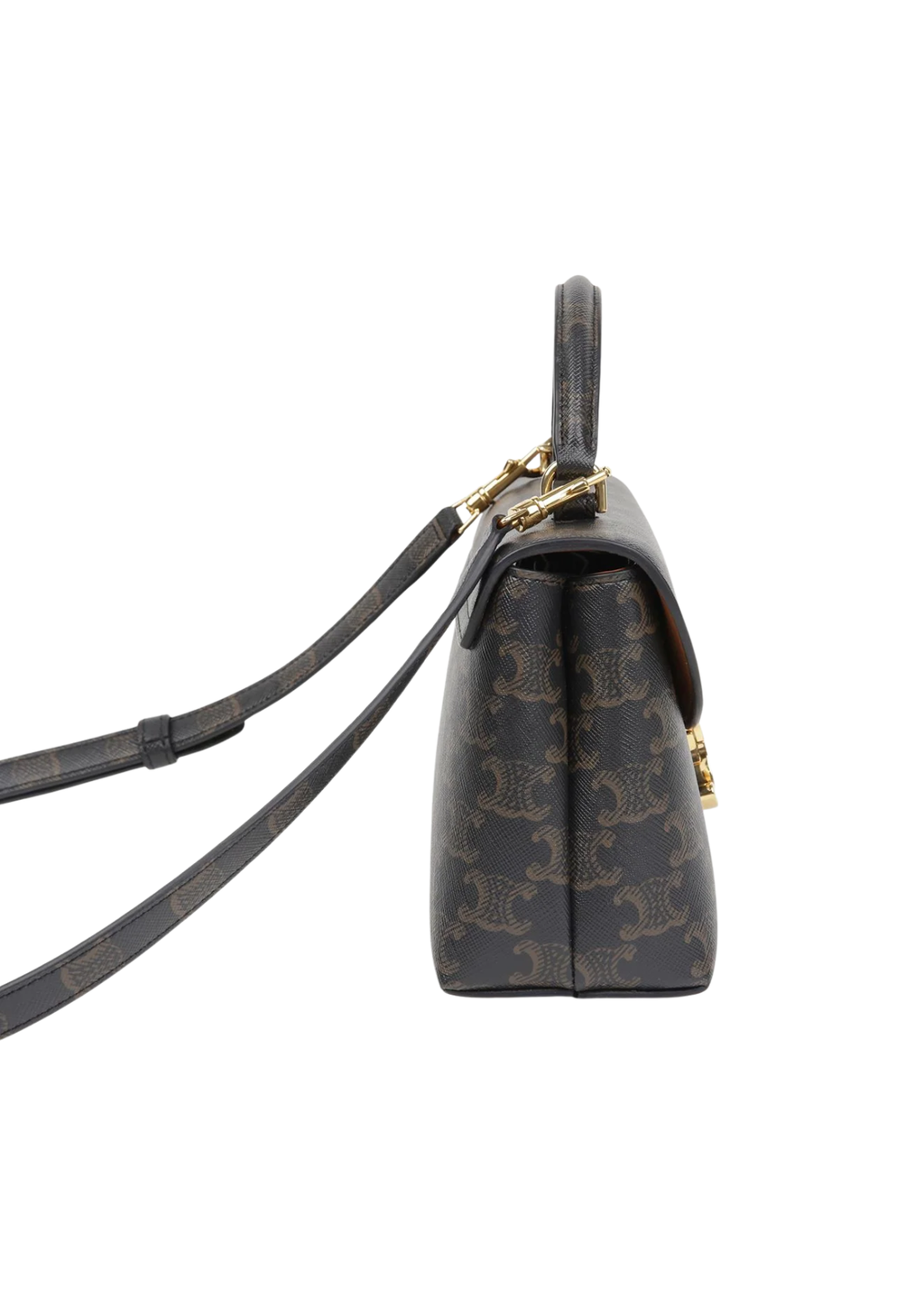 Celine Teen Nino Triomphe Canvas Top-Handle Bag – Brown/Black – Women