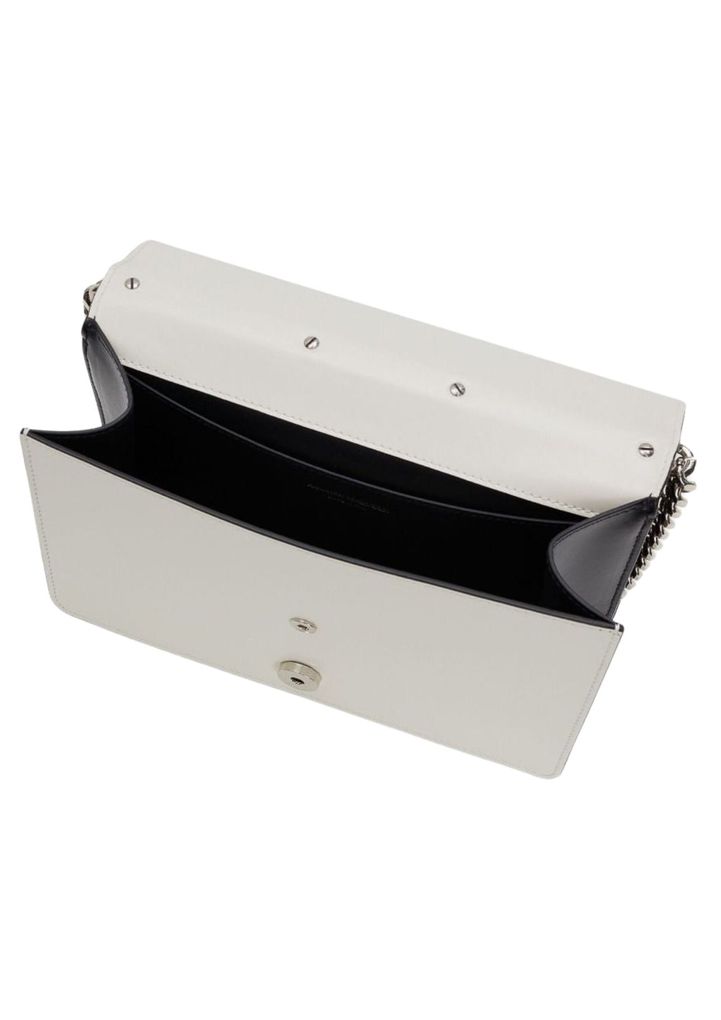 Alexander McQueen The Slash Four-Ring Leather Shoulder Bag – Black/Silver – Women
