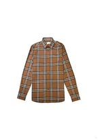 Burberry Shefford Long-Sleeved Check Shirt Beige Men