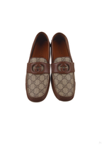 Gucci Square Toe Leather Loafers in Brown - product view 2