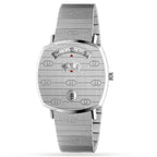 Gucci Grip 35mm Stainless Steel Watch – Silver – Unisex – front view