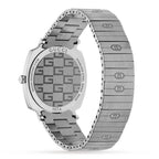 Gucci Grip 35mm Stainless Steel Watch – Silver – Unisex – caseback and bracelet view