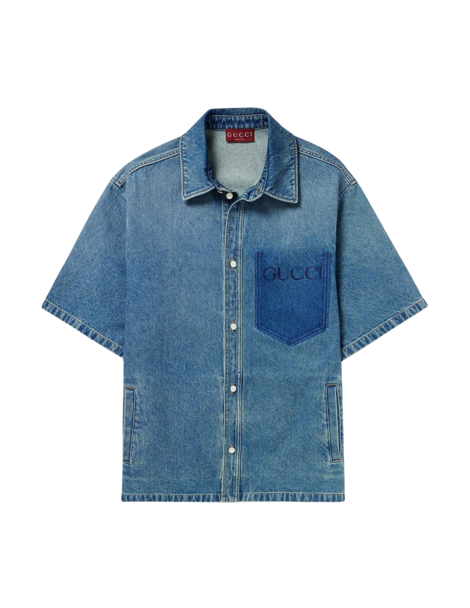 Gucci Print Denim Shirt