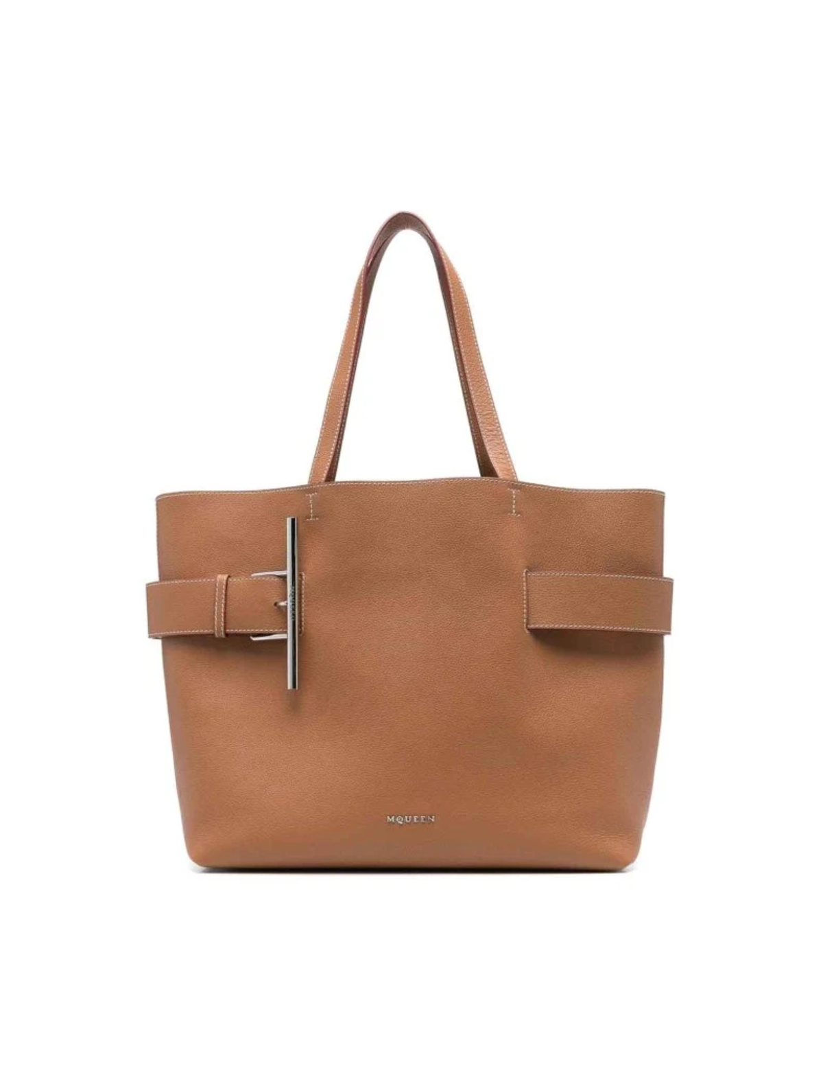 Alexander McQueen T-Bar Sling Large Calf Leather Shopper Tote Bag –  Women
