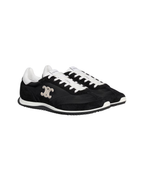 Celine Racer Triomphe Textile & Calfskin Sneakers – Black / White – Men