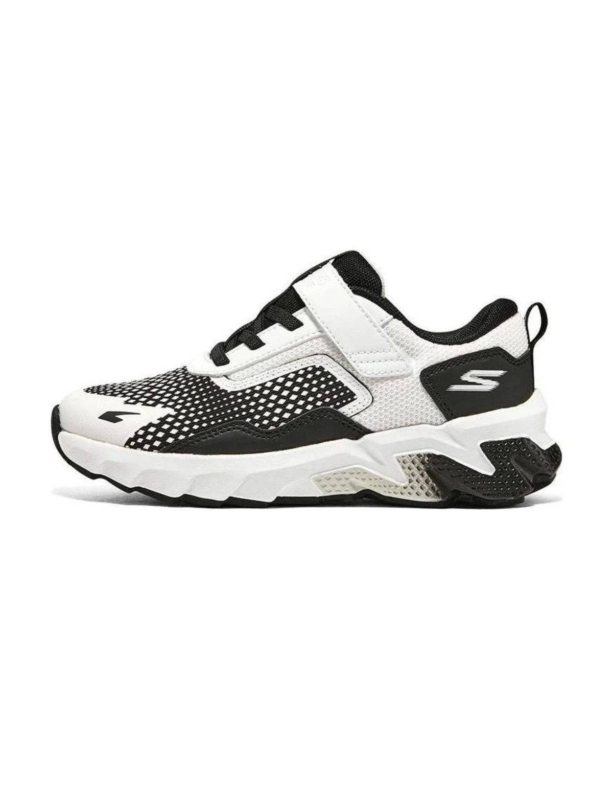Skechers Elite Sport Tread Hook-and-Loop Mesh Sneakers – White / Black – Boys