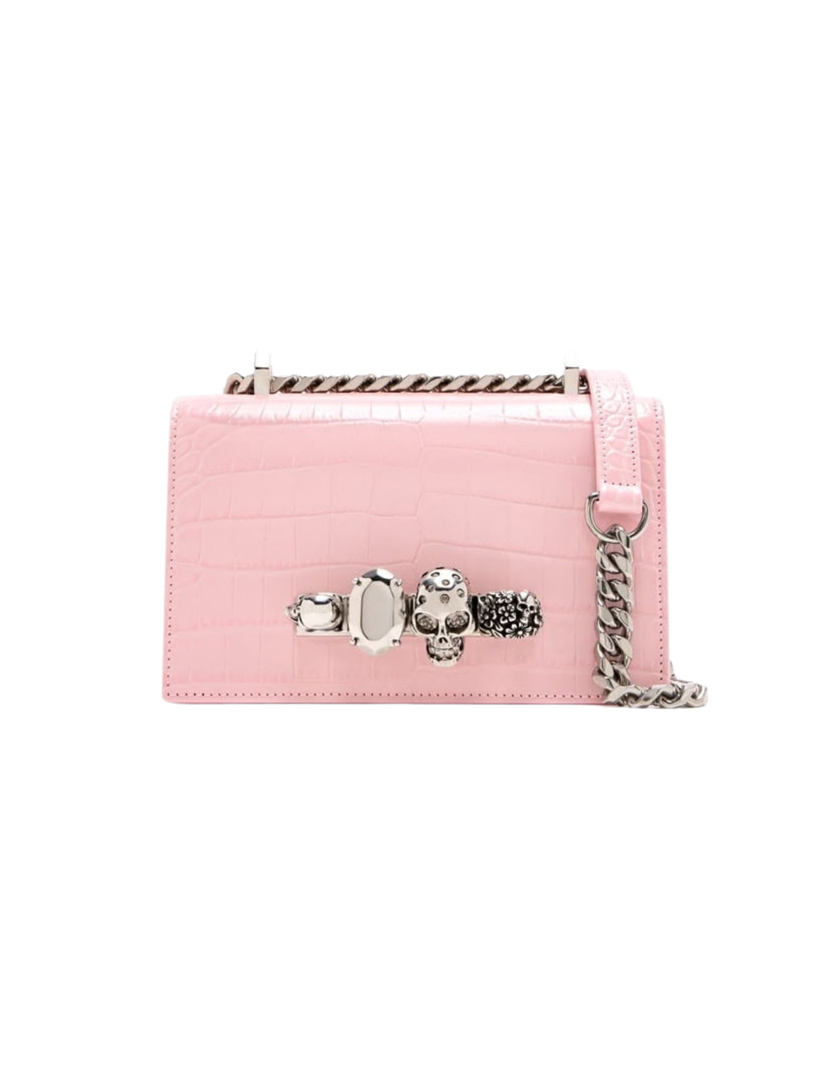 Alexander McQueen Mini Jewelled Satchel – Light Pink – Women