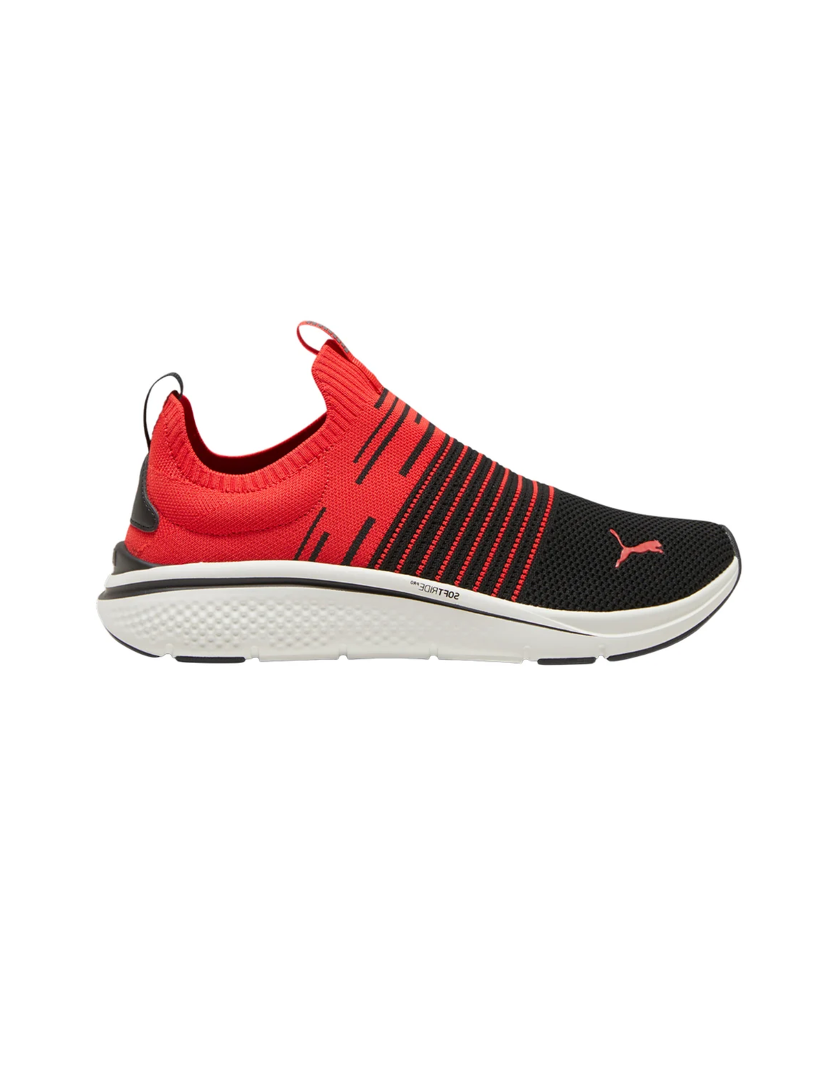 Puma Softride Pro Echo Slip-On Knit Sneakers – Black / Red / White – Unisex