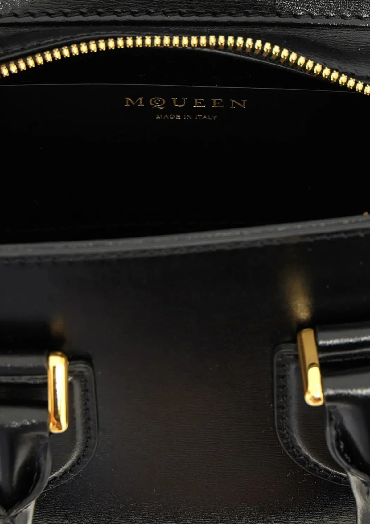 Alexander McQueen Mini Birdee Boston Leather Handbag – Black – Women