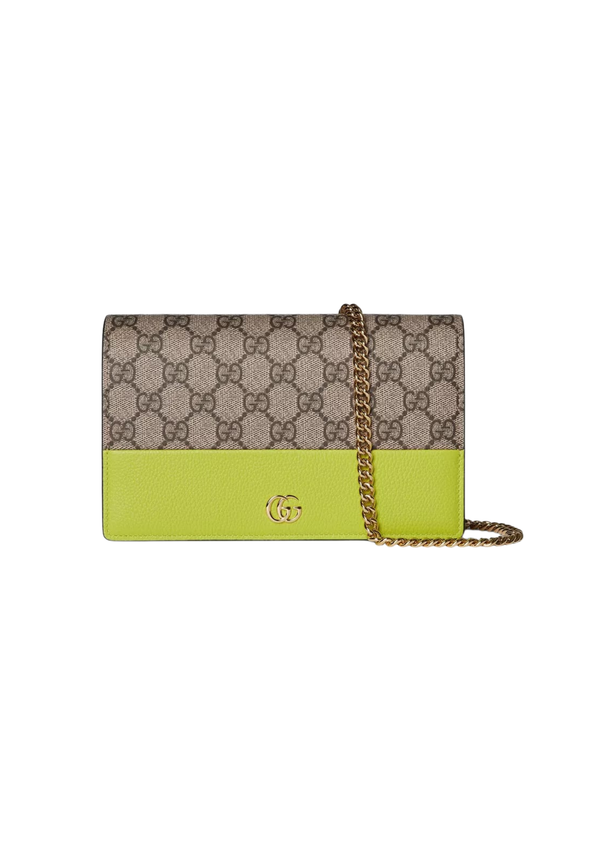Gucci GG Marmont Bi-Color Wallet on Chain