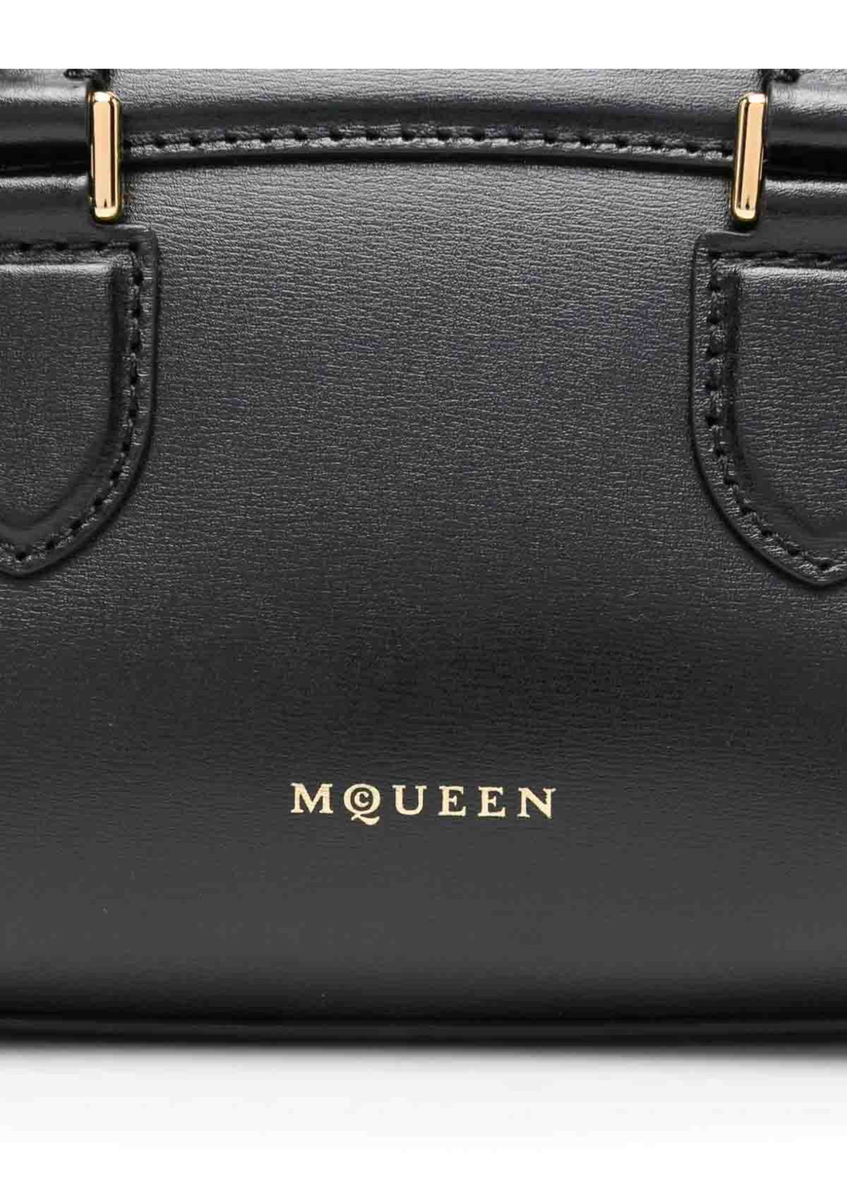 Alexander McQueen Mini Birdee Boston Leather Handbag – Black – Women