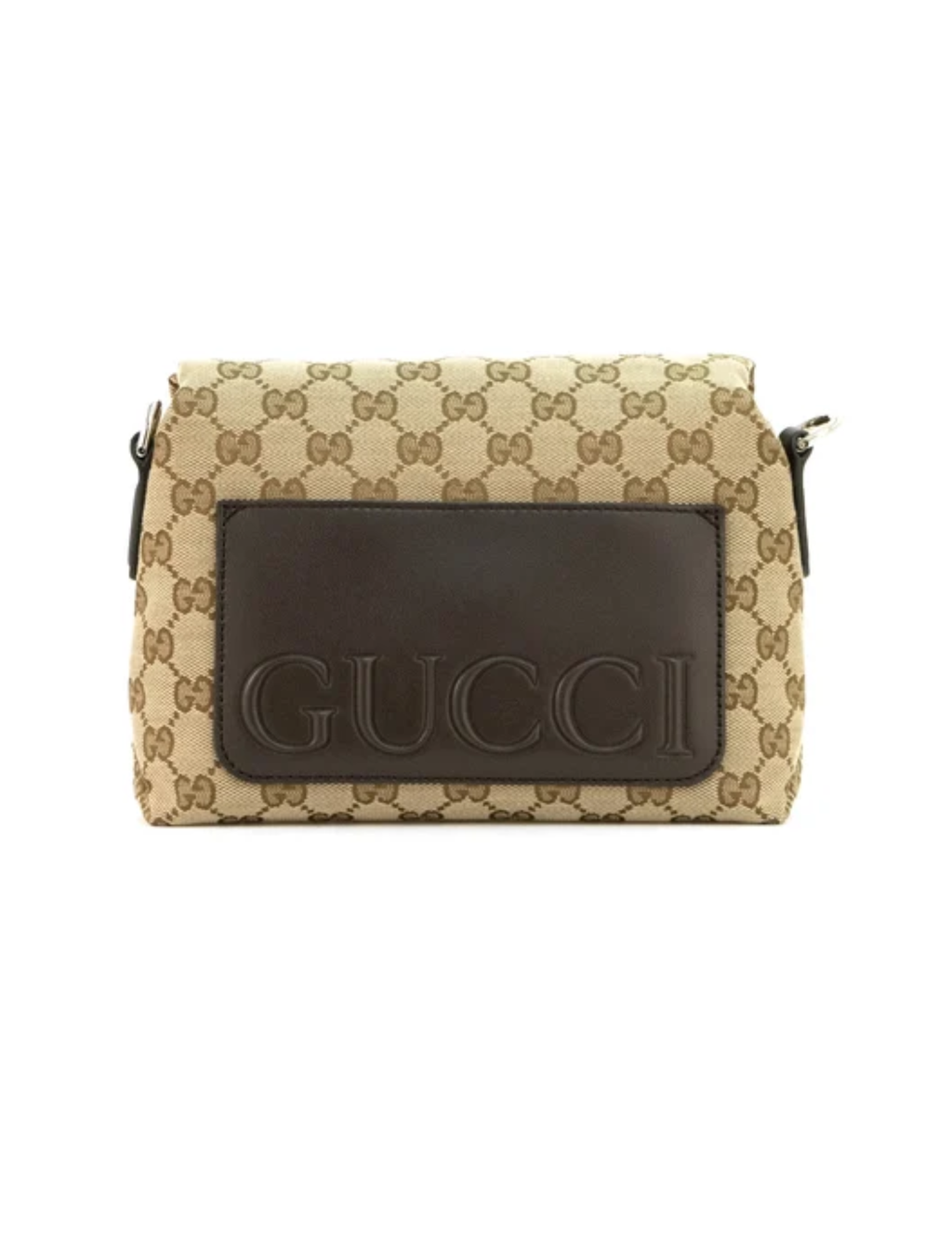 Gucci Small GG Canvas Crossbody Bag with Web Strap – Beige Multicolour – Women