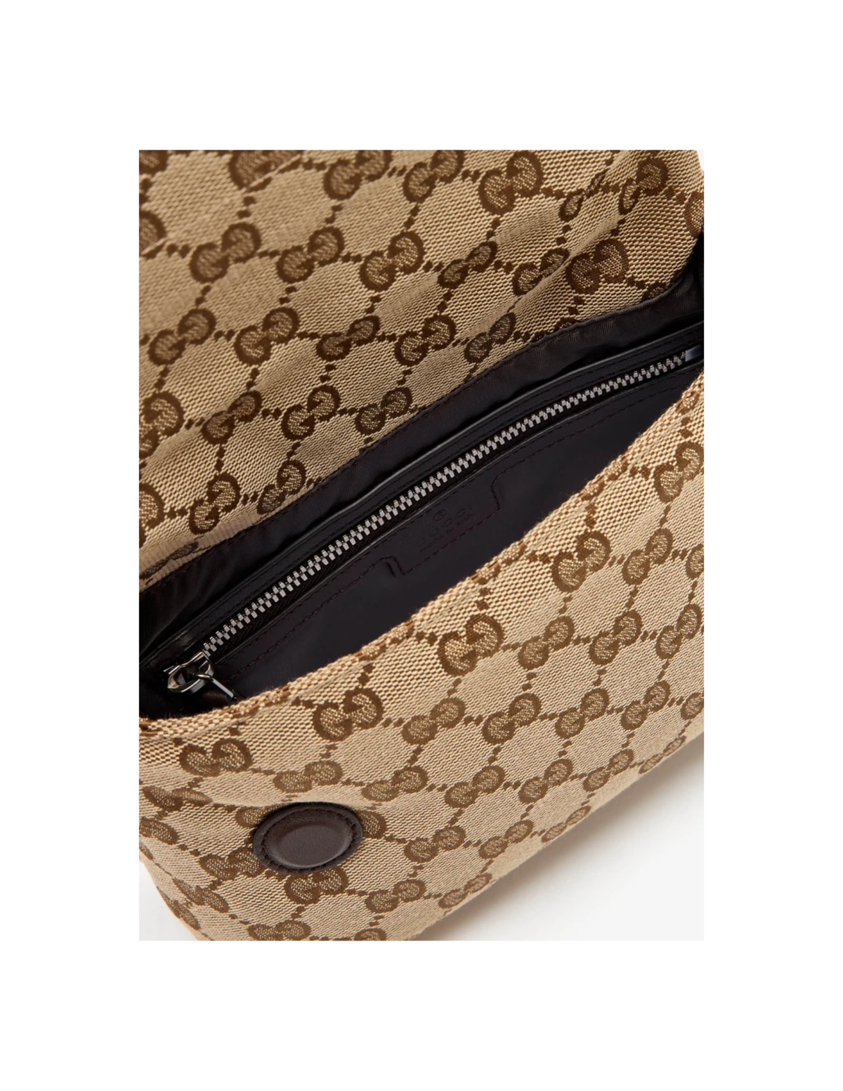 Gucci Small GG Canvas Crossbody Bag with Web Strap – Beige Multicolour – Women