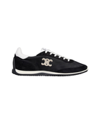 Celine Racer Triomphe Textile & Calfskin Sneakers – Black / White – Men