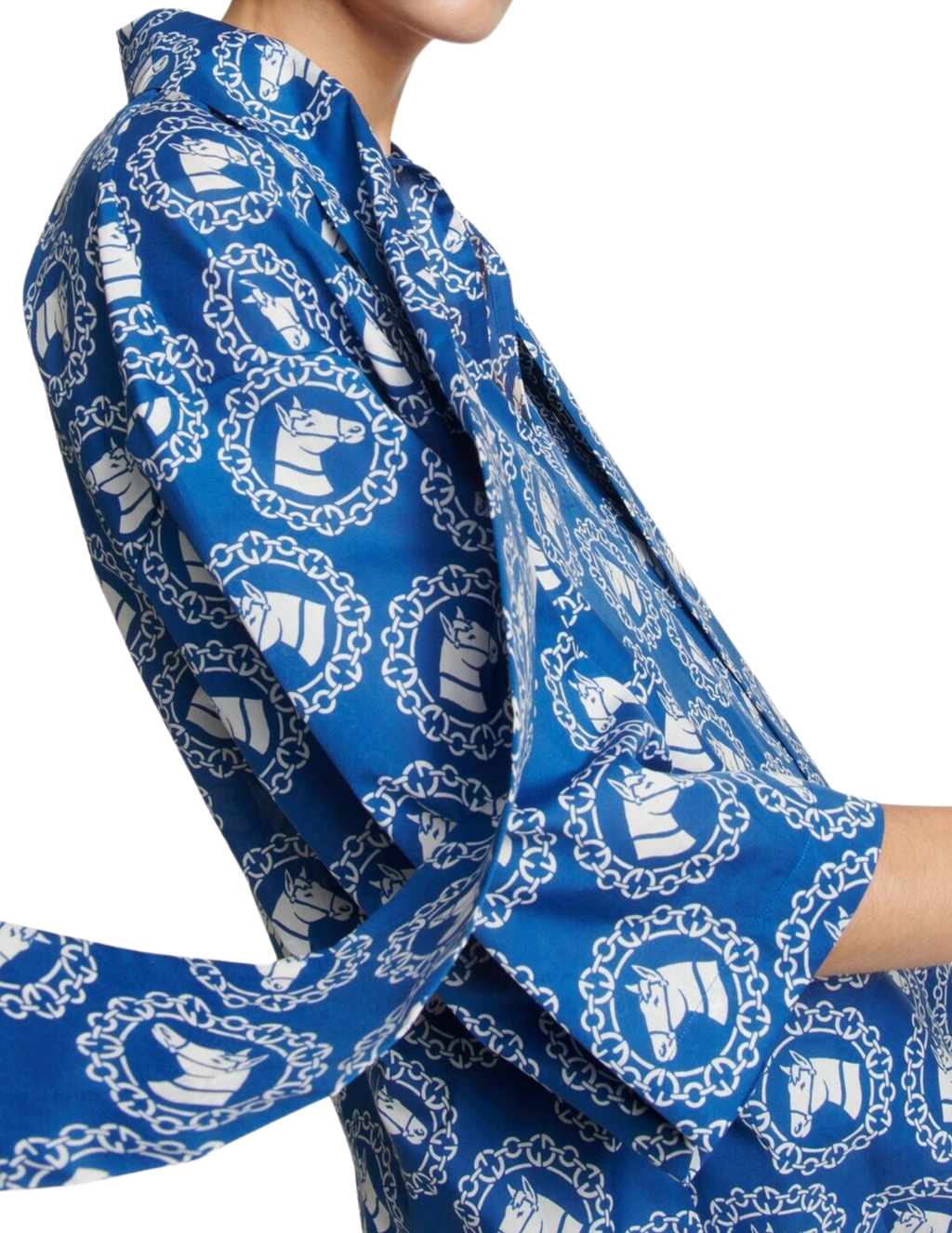 Questrian Print Muslin Dress