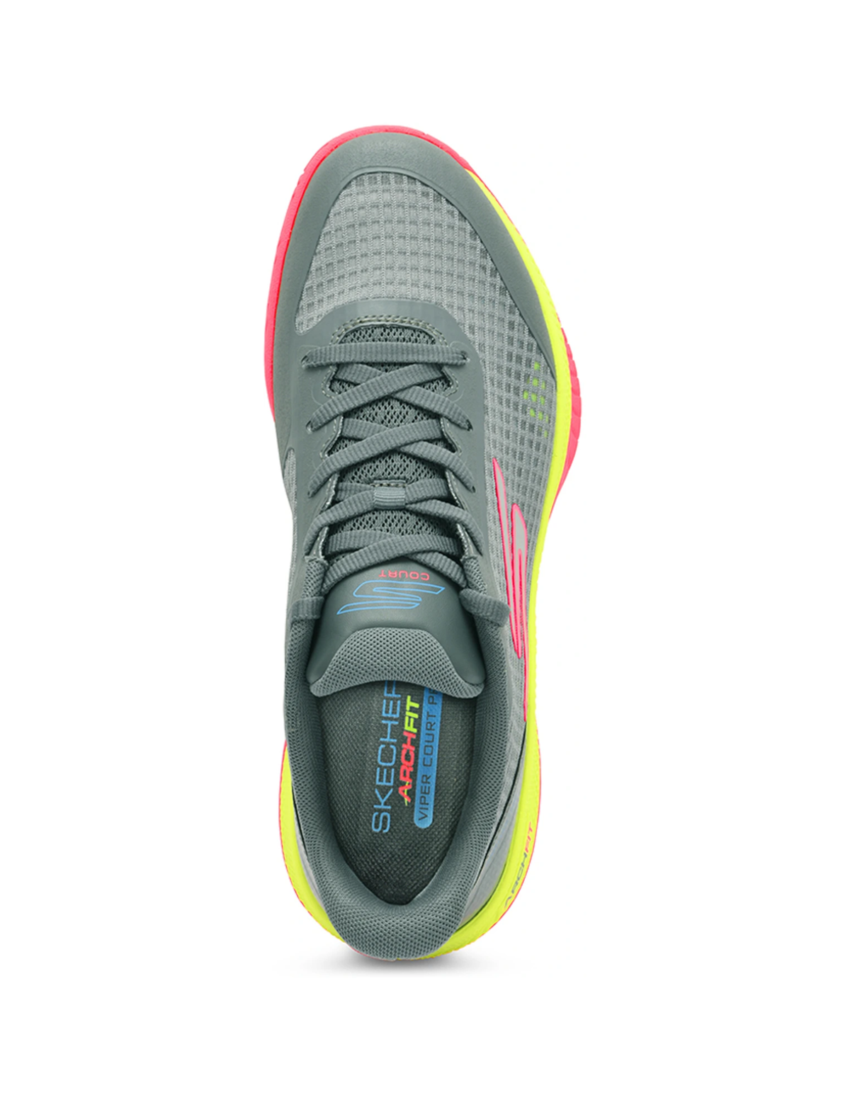 Skechers Viper Court Pro Arch Fit Pickleball & Tennis Shoes – Grey / Pink – Women
