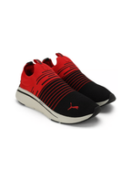 Puma Softride Pro Echo Slip-On Knit Sneakers – Black / Red / White – Unisex