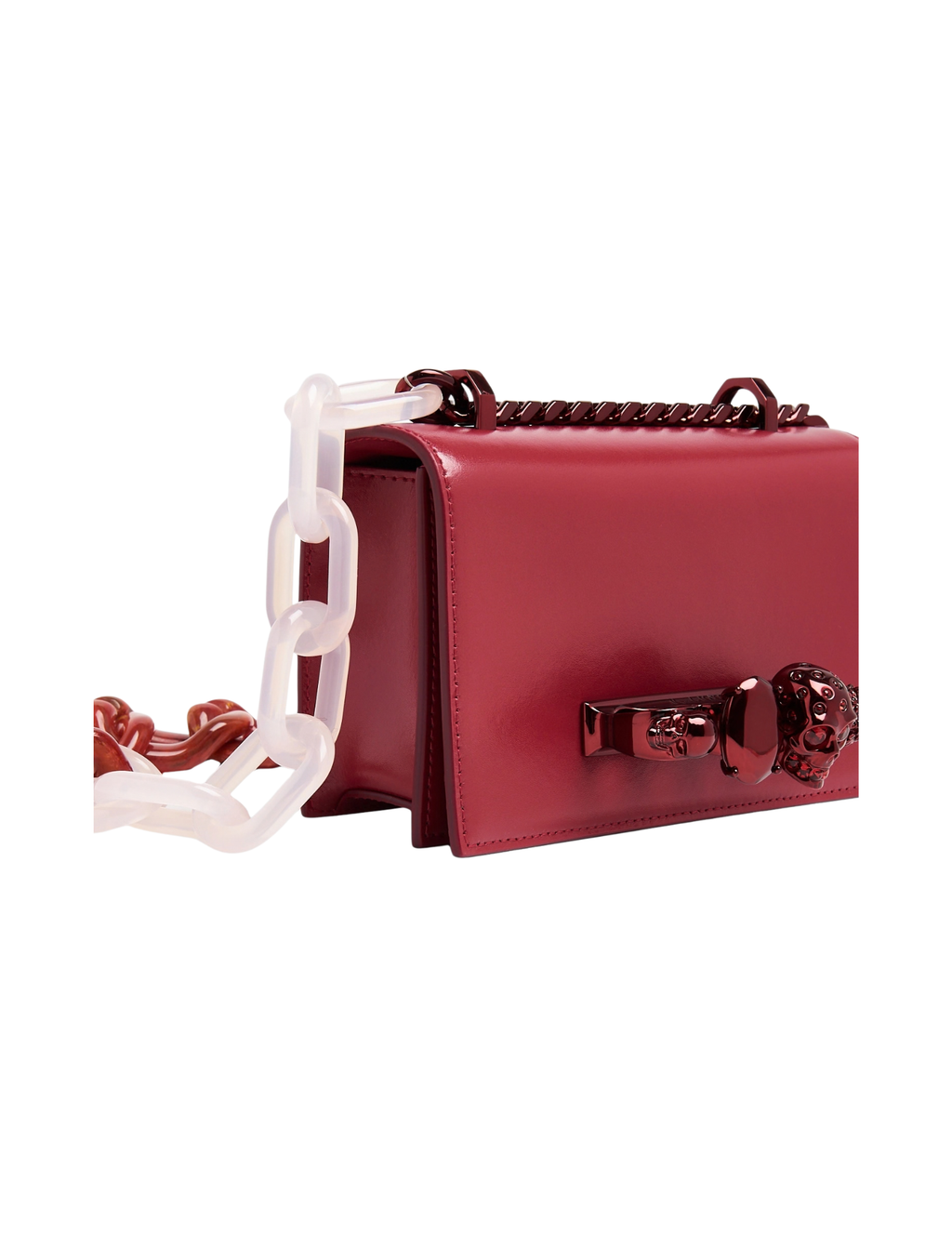 Alexander McQueen Mini Jewelled Satchel – Red – Women