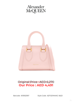 Alexander McQueen Mini Birdee Leather Handbag – Pink, White & Black – Women