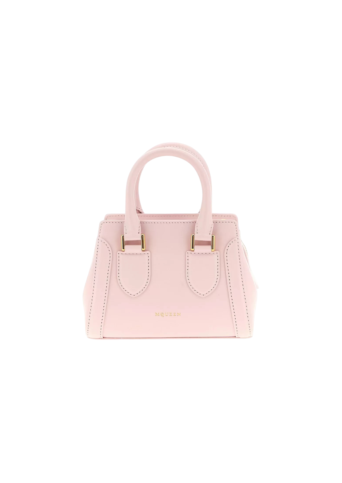 Alexander McQueen Mini Birdee Leather Handbag – Pink, White & Black – Women
