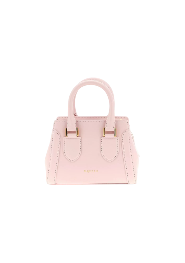 Alexander McQueen Mini Birdee Leather Handbag – Pink, White & Black – Women