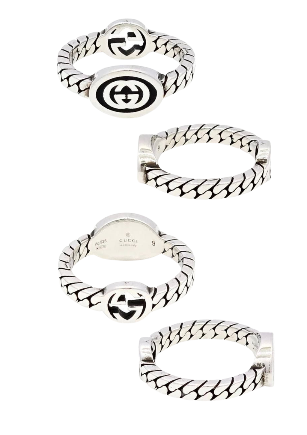 Gucci Interlocking Slim Ring