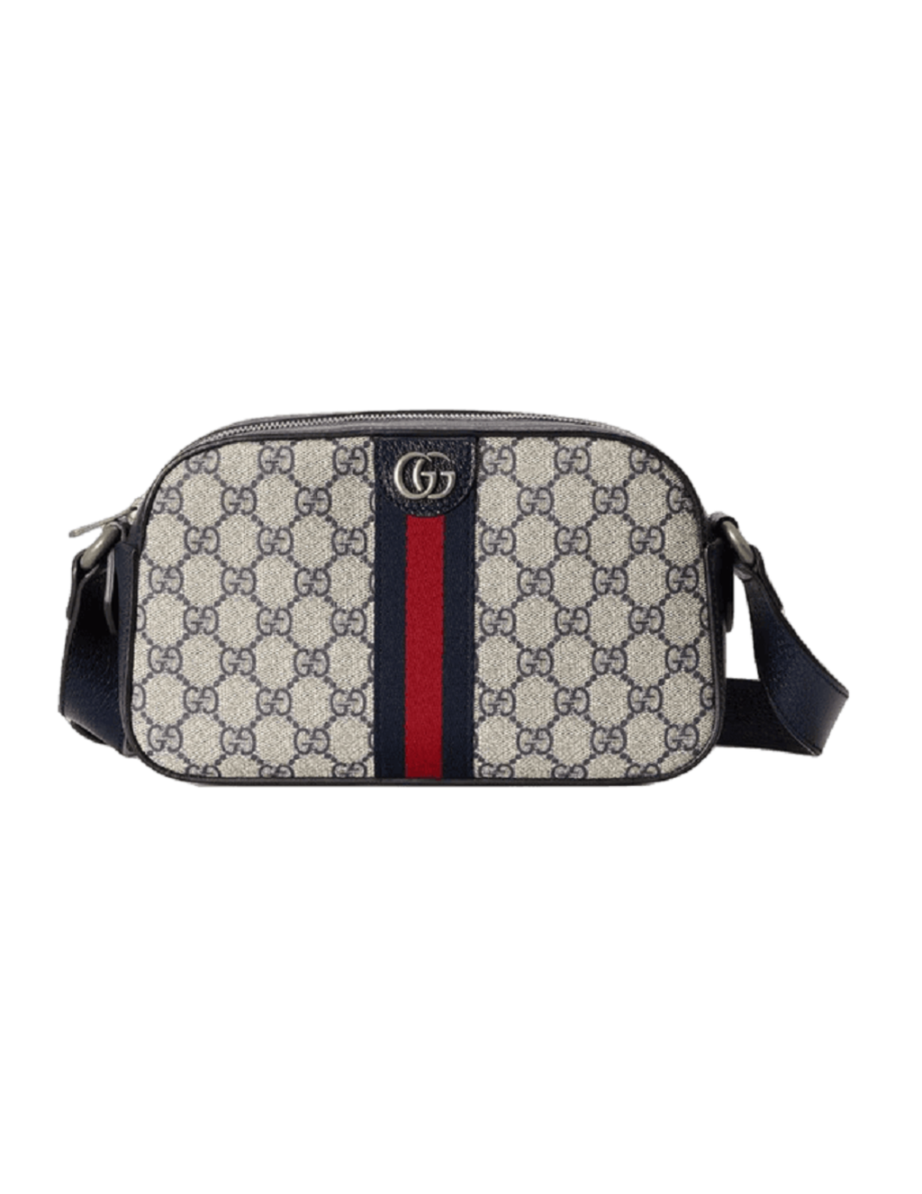 Gucci Ophidia GG Supreme Canvas Crossbody Bag – Beige/Navy – Women