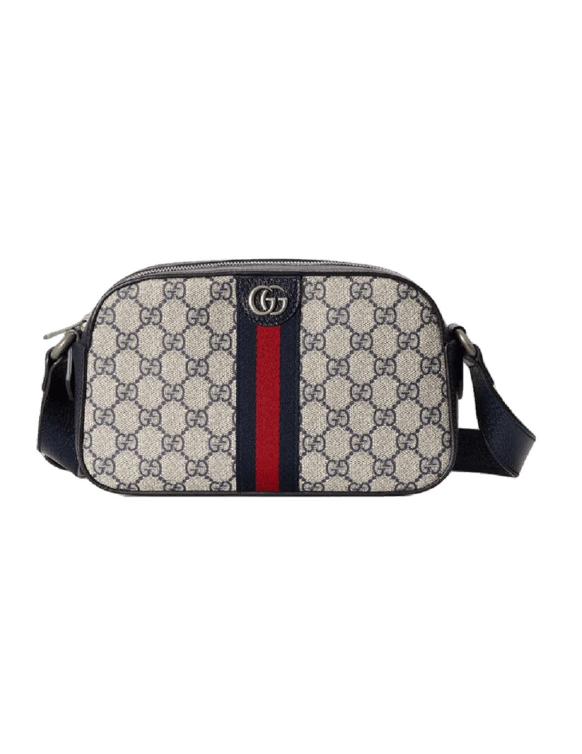 Gucci Ophidia GG Supreme Canvas Crossbody Bag – Beige/Navy – Women