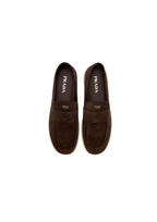 Prada Prada Suede Men Loafers/2DF090054F0003 F X00 in Brown - front product view