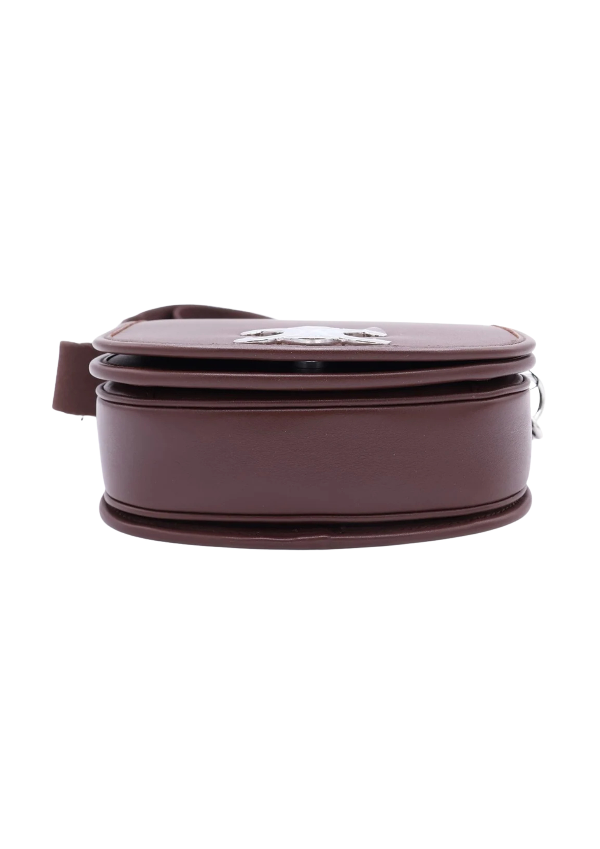 Celine Small Besace Strap Triomphe Calfskin Shoulder Bag – Brown – Women