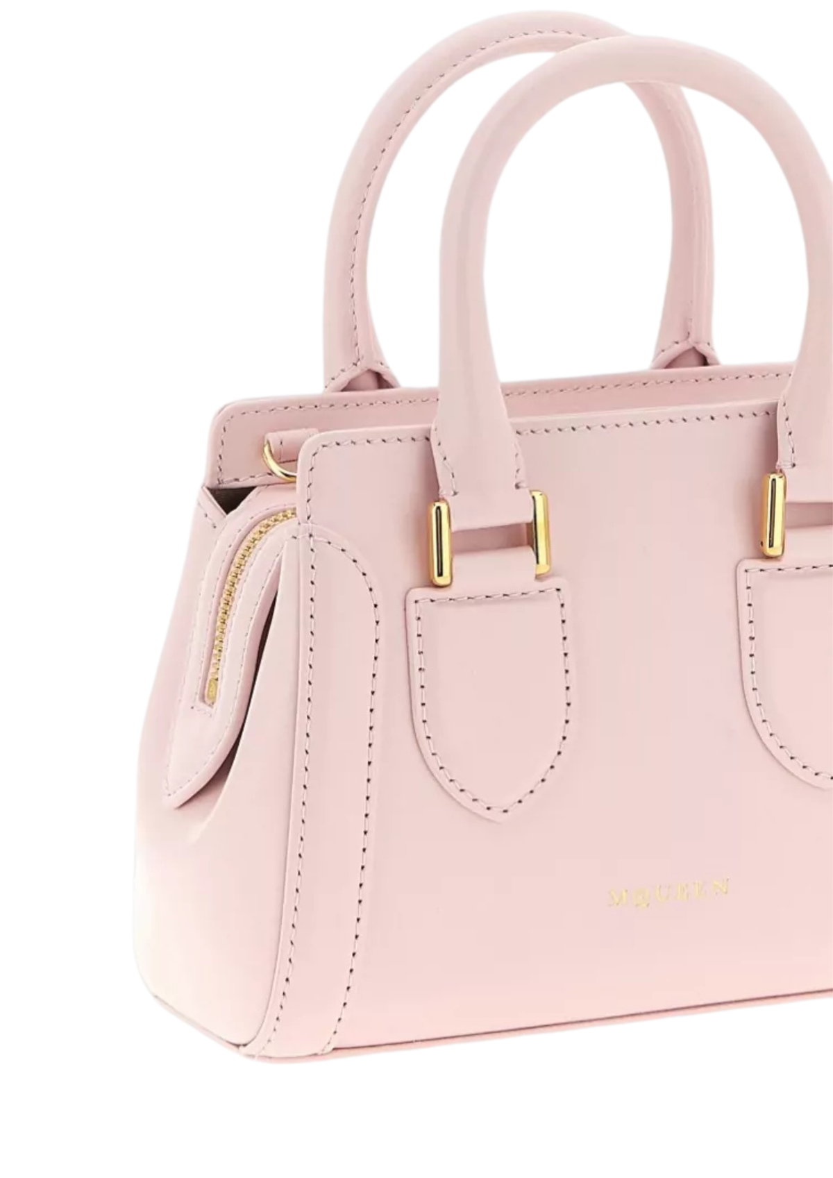 Alexander McQueen Mini Birdee Leather Handbag – Pink, White & Black – Women