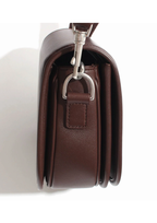 Celine Small Besace Strap Triomphe Calfskin Shoulder Bag – Brown – Women