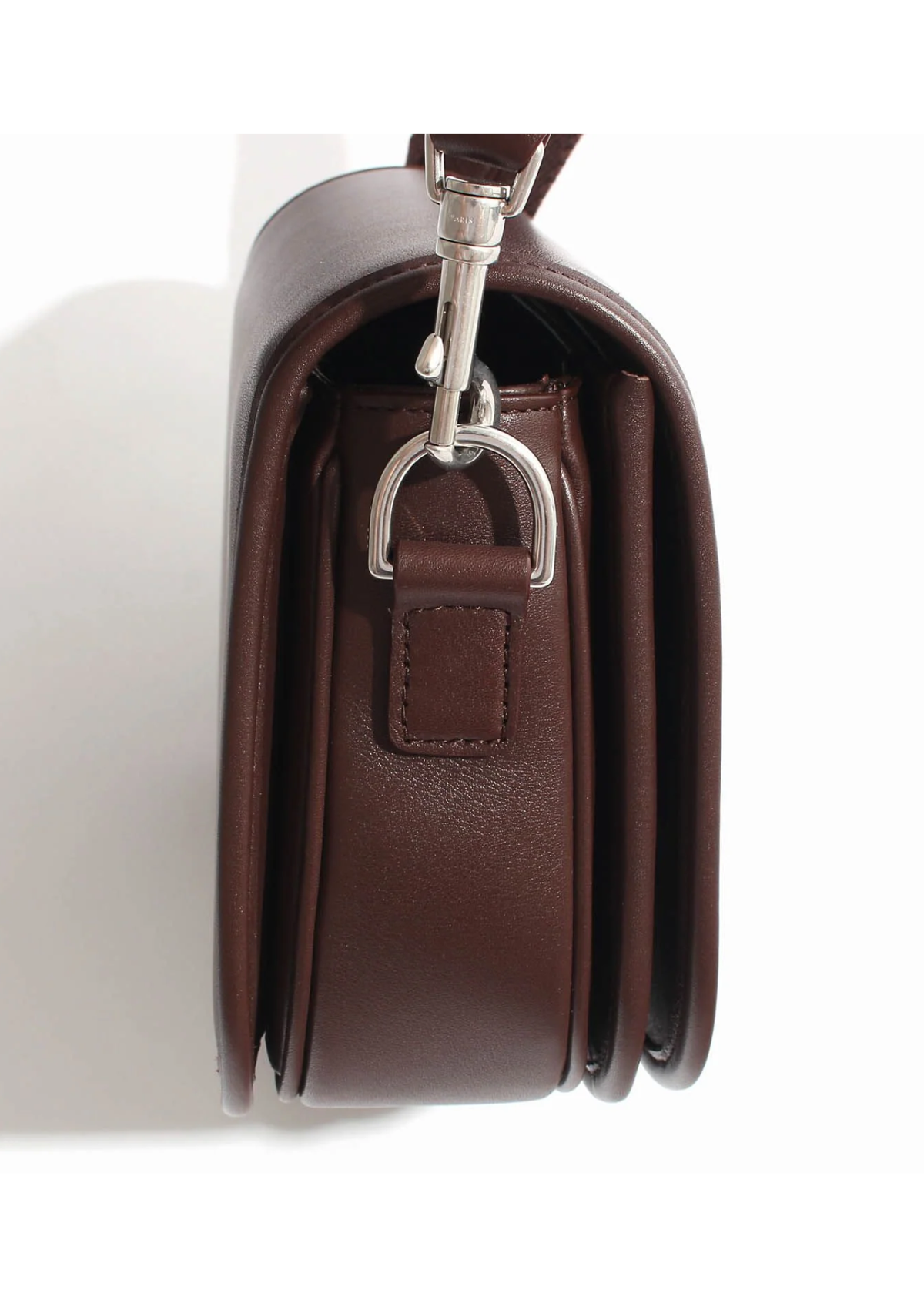 Celine Small Besace Strap Triomphe Calfskin Shoulder Bag – Brown – Women