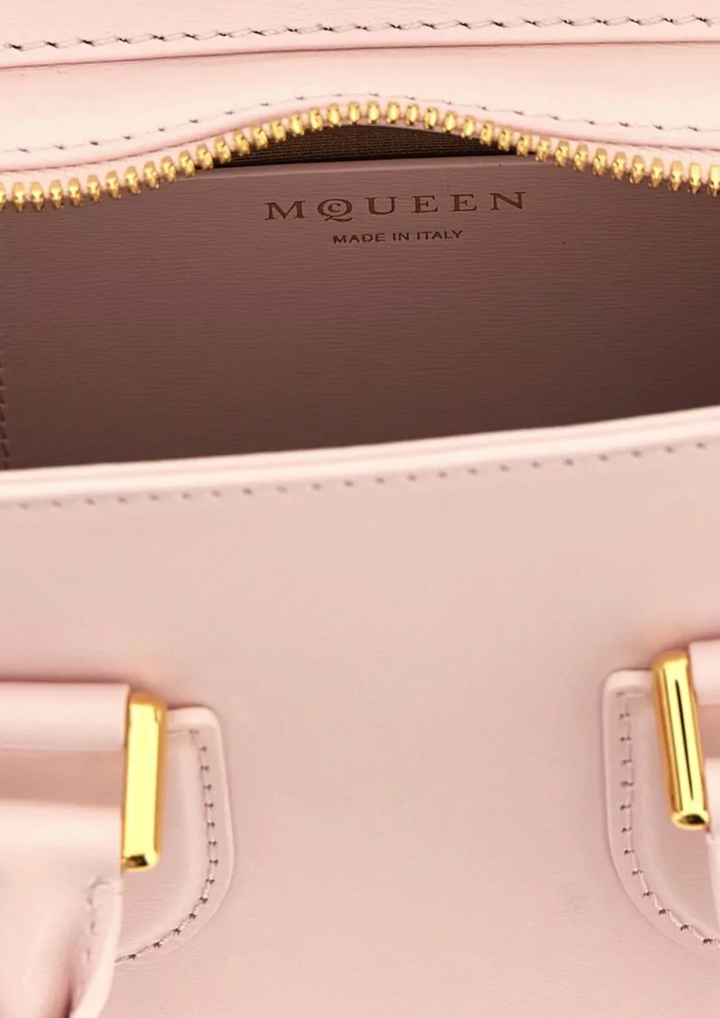 Alexander McQueen Mini Birdee Leather Handbag – Pink, White & Black – Women