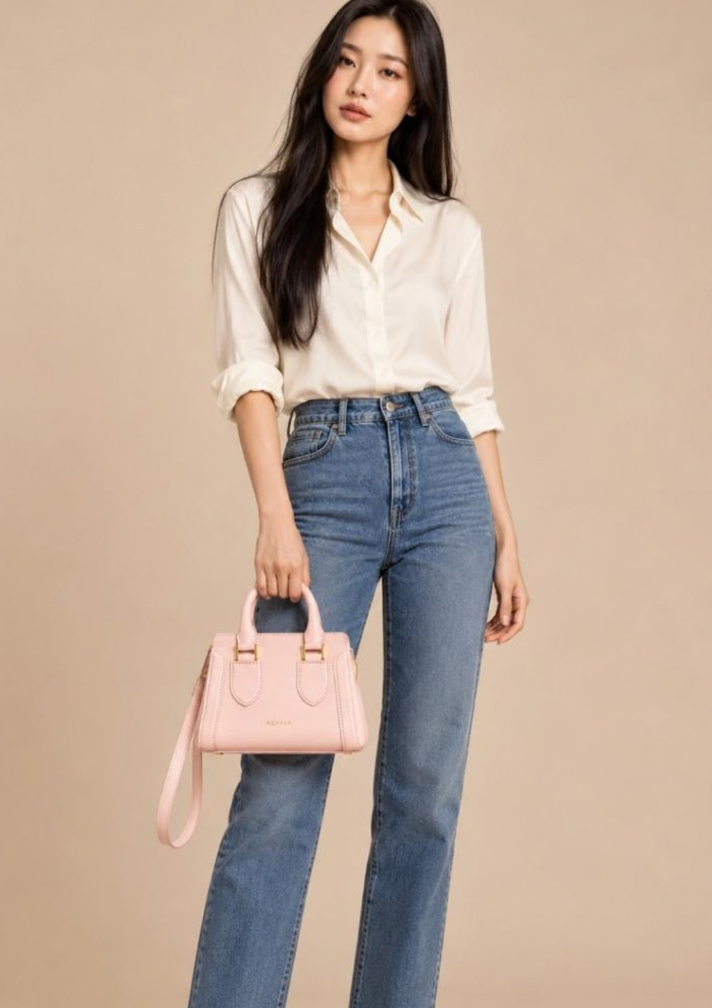 Alexander McQueen Mini Birdee Leather Handbag – Pink, White & Black – Women